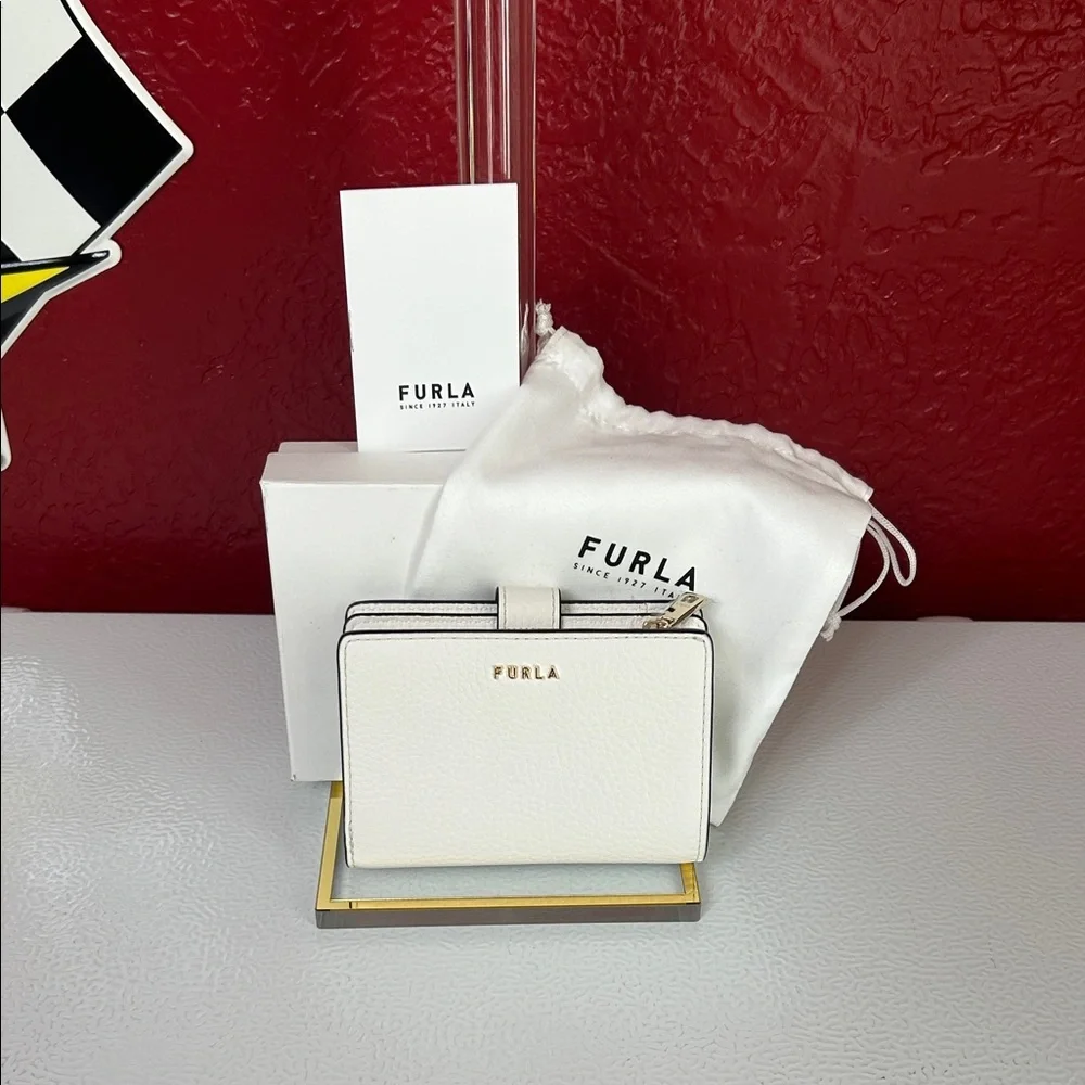 Furla white Leather small wallet